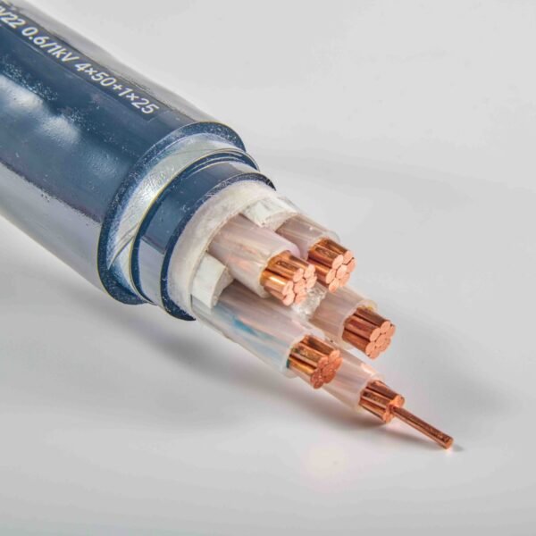 ZC-YJV22-0.6/1kV-4×50+1×25 armoured flame-retardant copper power cable
